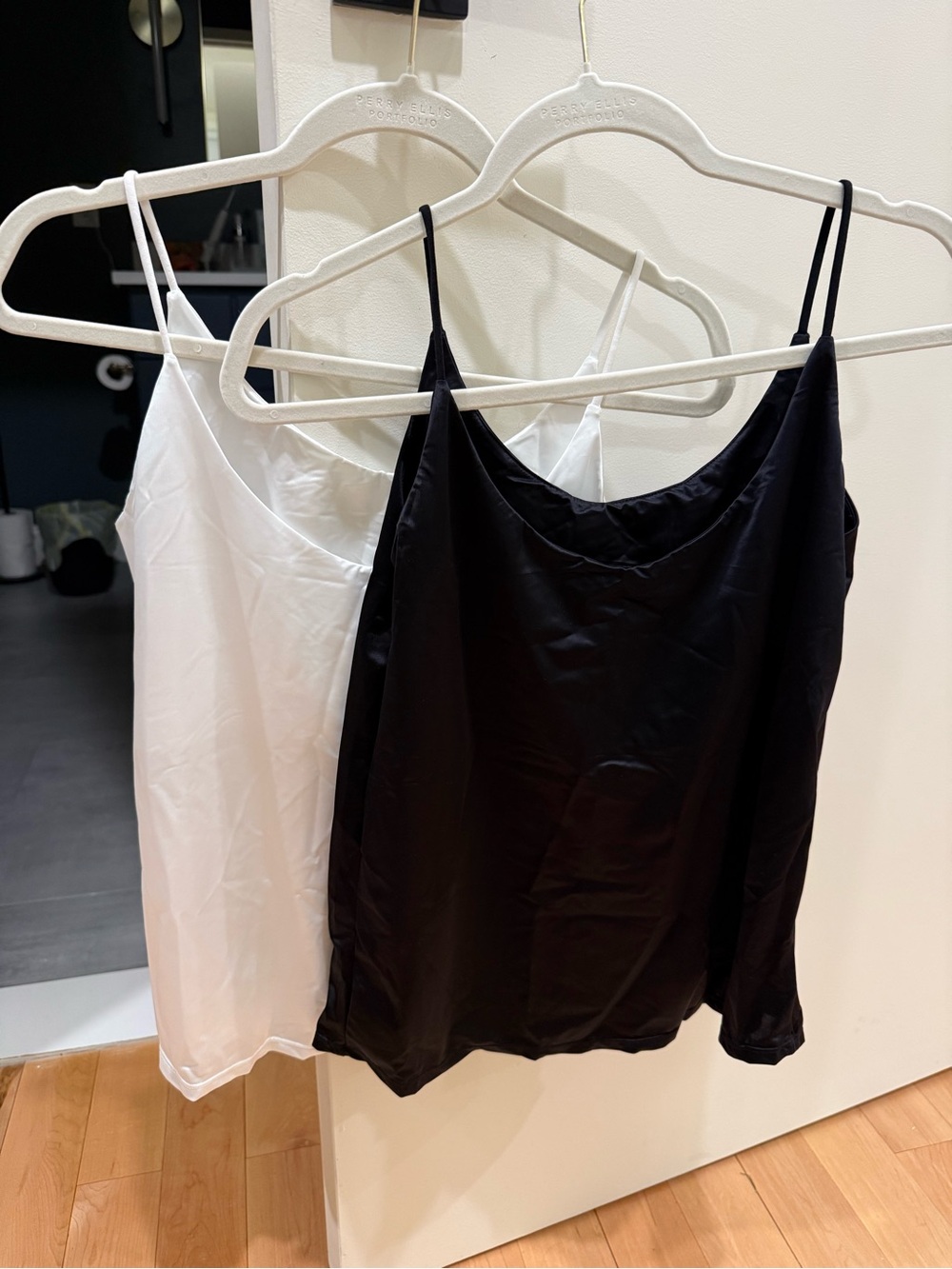 Women’s Satin Cami Top - Black and White